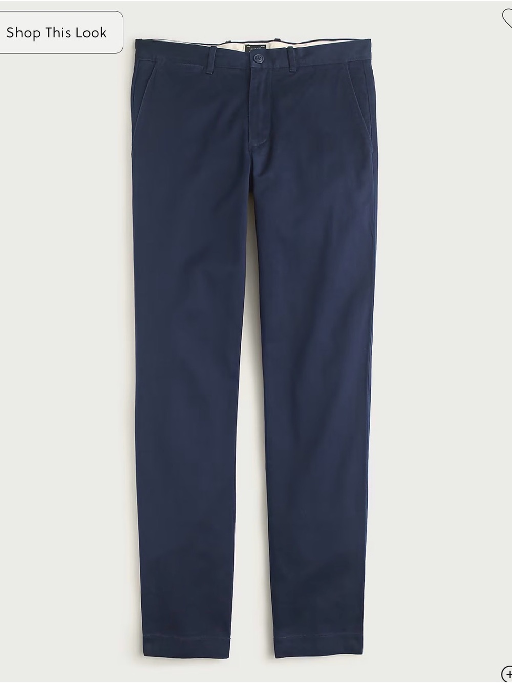 J. Crew Navy Button-Front Chinos